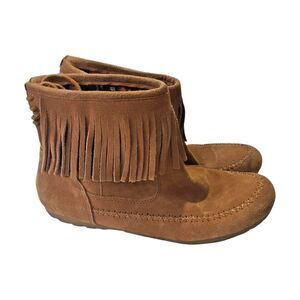 Makalu Canyon Moccasin Boots Women's size 7.5 Suede Brown Western Boho Festival